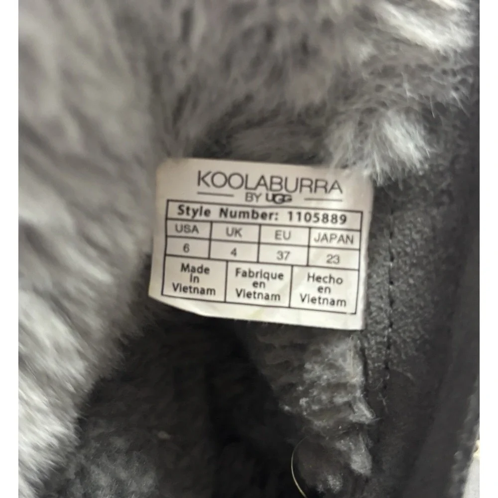 Koolaburra by UGG Womens Grey Suede Faux Fur Zip Winter Boots 1105889 Size 6 - Picture 7 of 12